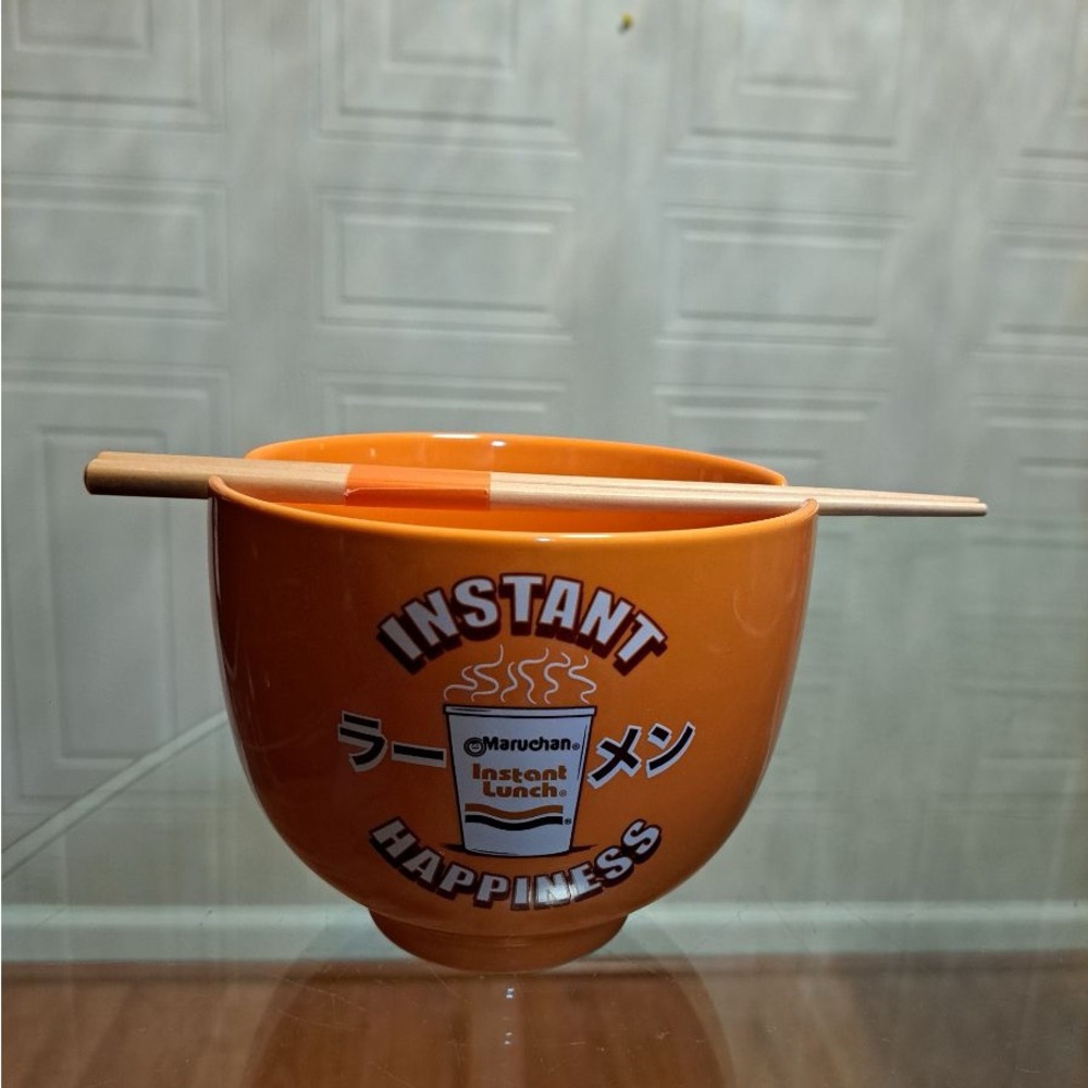 - Brand New Maruchan Noodles Bowl With Chopsticks.